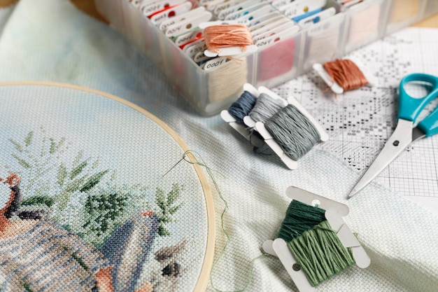 mainscape of embroidered textiles